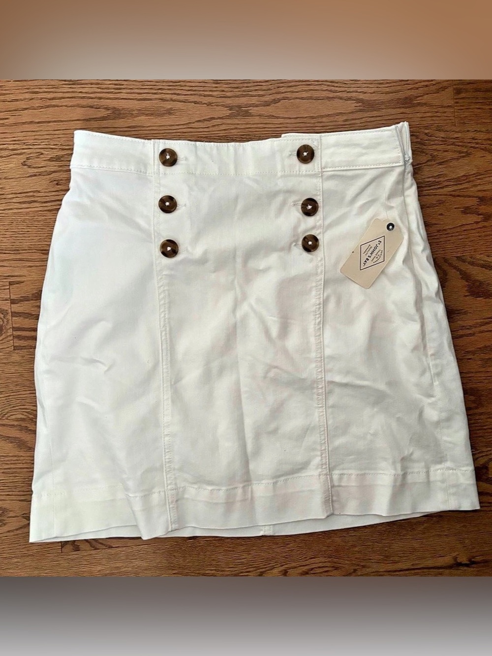 St. John's Bay Cargo Mini Skirt in White Size 10 NWT